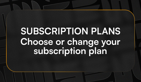 Vendor – Changing subscription plan