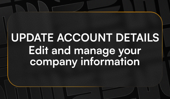 Vendor – Updating account details