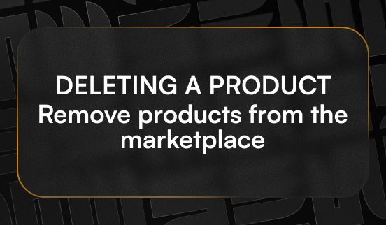 Vendor – Deleting a product