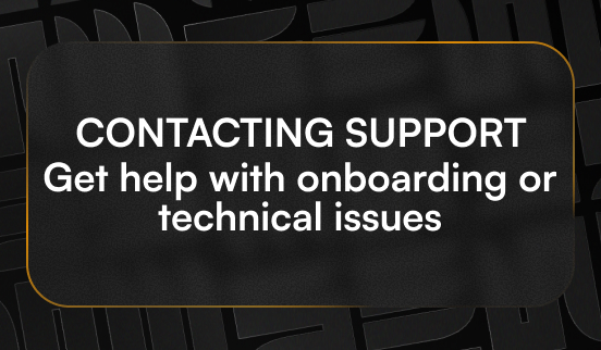 Vendor – How to contact support